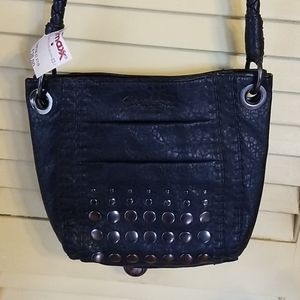 Christian Audigier black cross body bag nwt